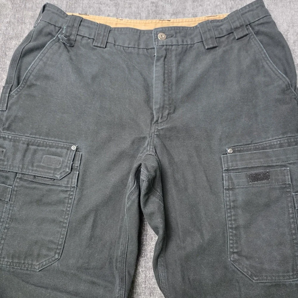 Duluth Trading Pants Mens 40x30 Fit 38x30 Black Heavyweight Flex Fire Hose Cargo
